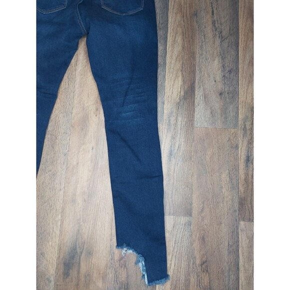 Paper Cocoon Junior Womens Jeans Size 3 Skinny Denim Blue Mid Rise Distressed - Picture 15 of 16